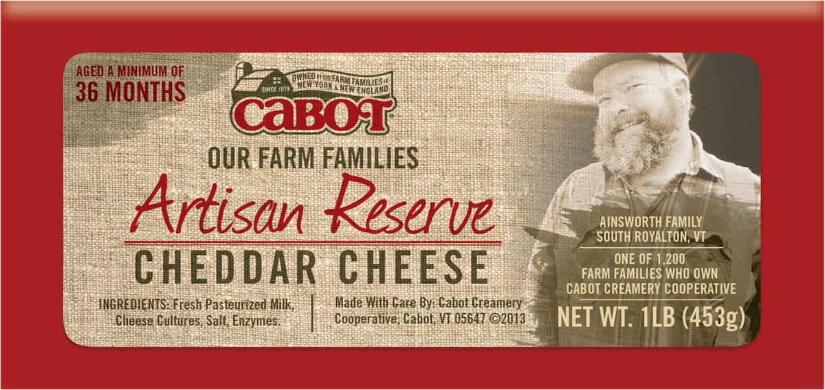 slide 3 of 6, Cabot Artisan Reserve Cheddar Cheese , 1 lb