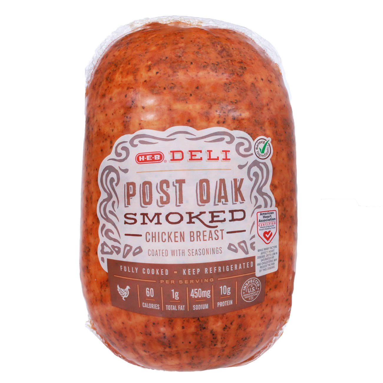 slide 1 of 1, H-E-B Deli Post Oak-Smoked Chicken Breast, Custom Sliced, per lb