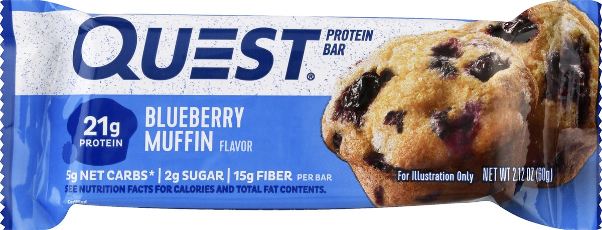 slide 6 of 9, Quest Bar Blueberry Muffin, 2.12 oz