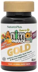 Nature's Plus Animal Parade Gold Childrens Chewable Multivitamin, Assorted Flavors
