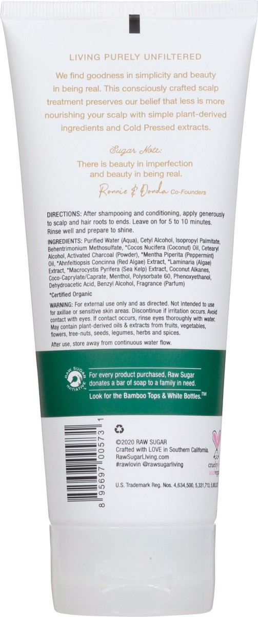 slide 9 of 12, Raw Sugar Activated Charcoal + Coconut + Peppermint Oil Pure Scalp Therapy 6.7 fl oz, 6.7 fl oz