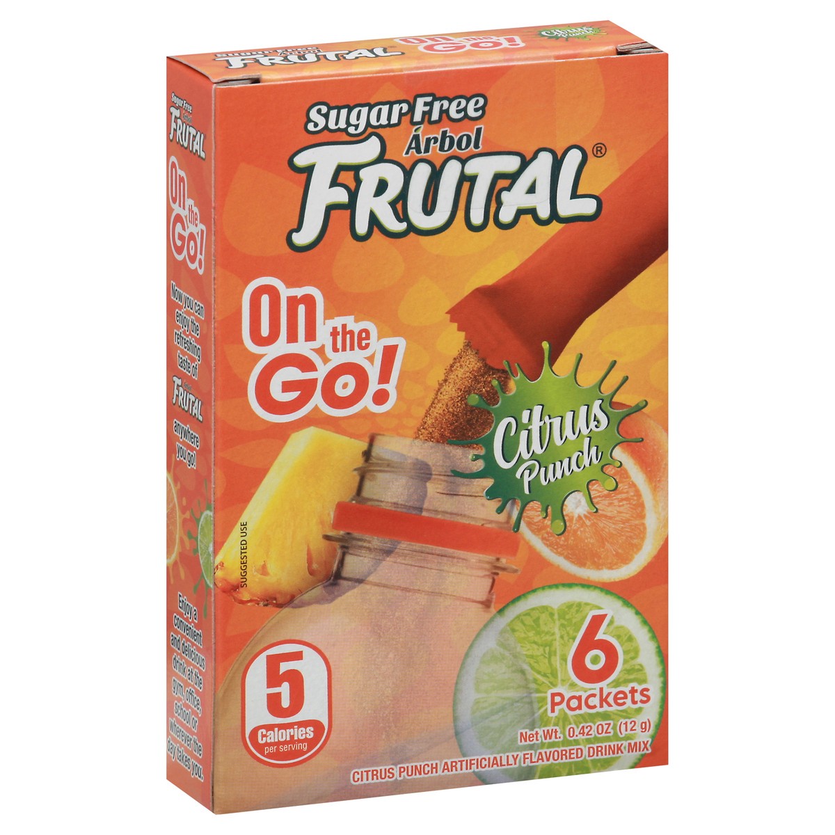 slide 3 of 13, Frutal Arbol On the Go! Sugar Free Citrus Punch Drink Mix - 6 ct, 6 ct