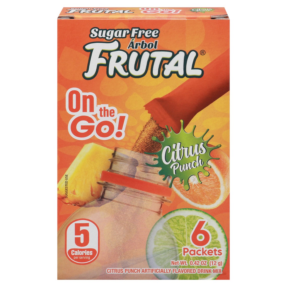 slide 12 of 13, Frutal Arbol On the Go! Sugar Free Citrus Punch Drink Mix - 6 ct, 6 ct