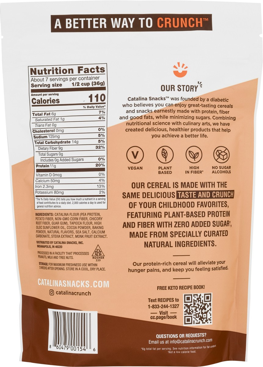 slide 3 of 9, Catalina Crunch Keto Friendly Dark Chocolate Cereal 9 oz, 9 oz