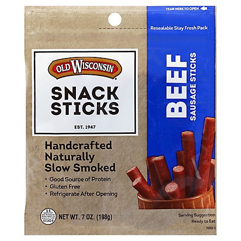 slide 1 of 1, Old Wisconsin Beef Snack Bites, 7 oz