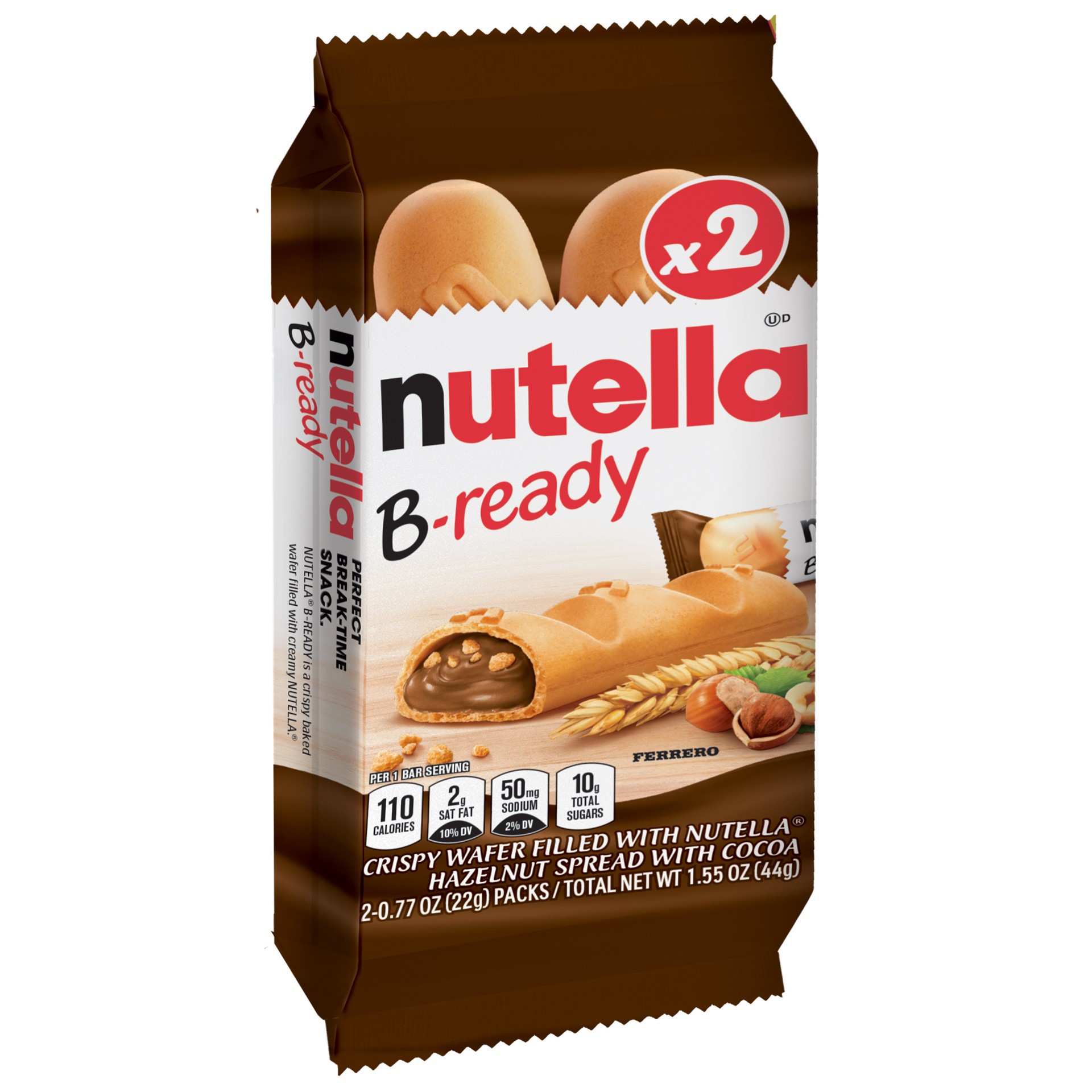 slide 9 of 10, Nutella B-Ready Crispy Wafer 2 ea, 2 ct