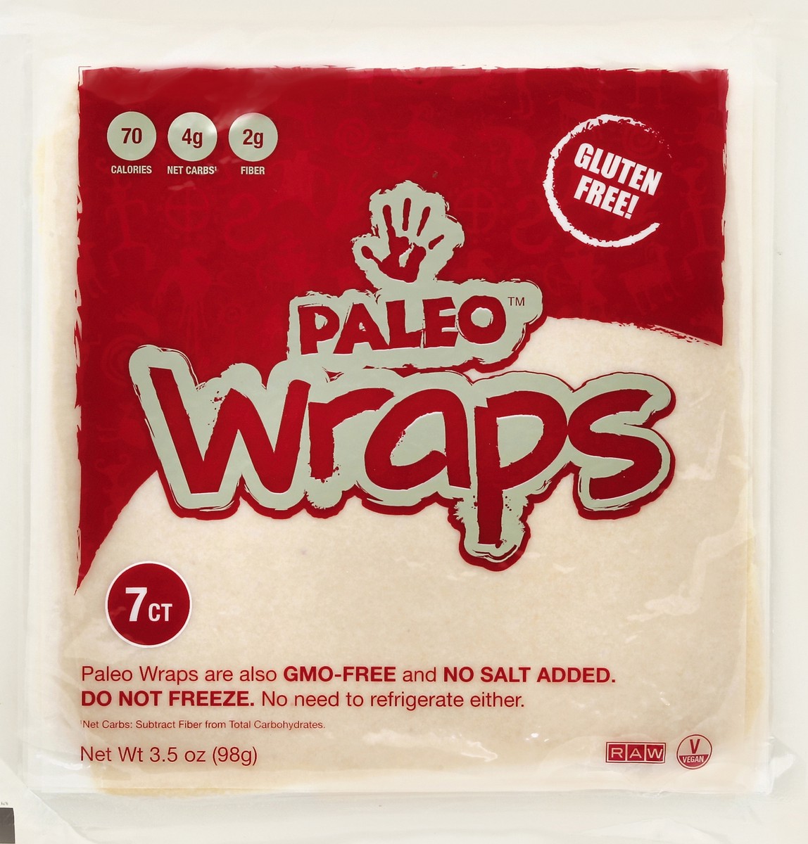 slide 2 of 2, Paleo Wraps 7 ea, 3.5 oz