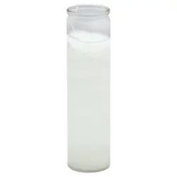 Reed Candle White Candle Wax Clear Glass Jar - Each