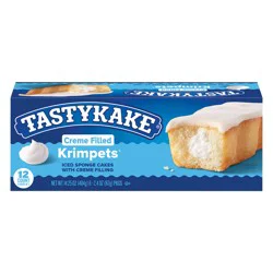 Tastykake Creme Filled Krimpets, , 6 Packs of 2 Snack Cakes with Butterscotch Icing - 6 ct