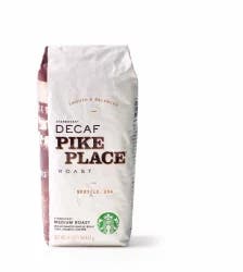 Starbucks Decaf Pike Place Medium Roast Decaffeinated Whole Bean Coffee - 16 oz