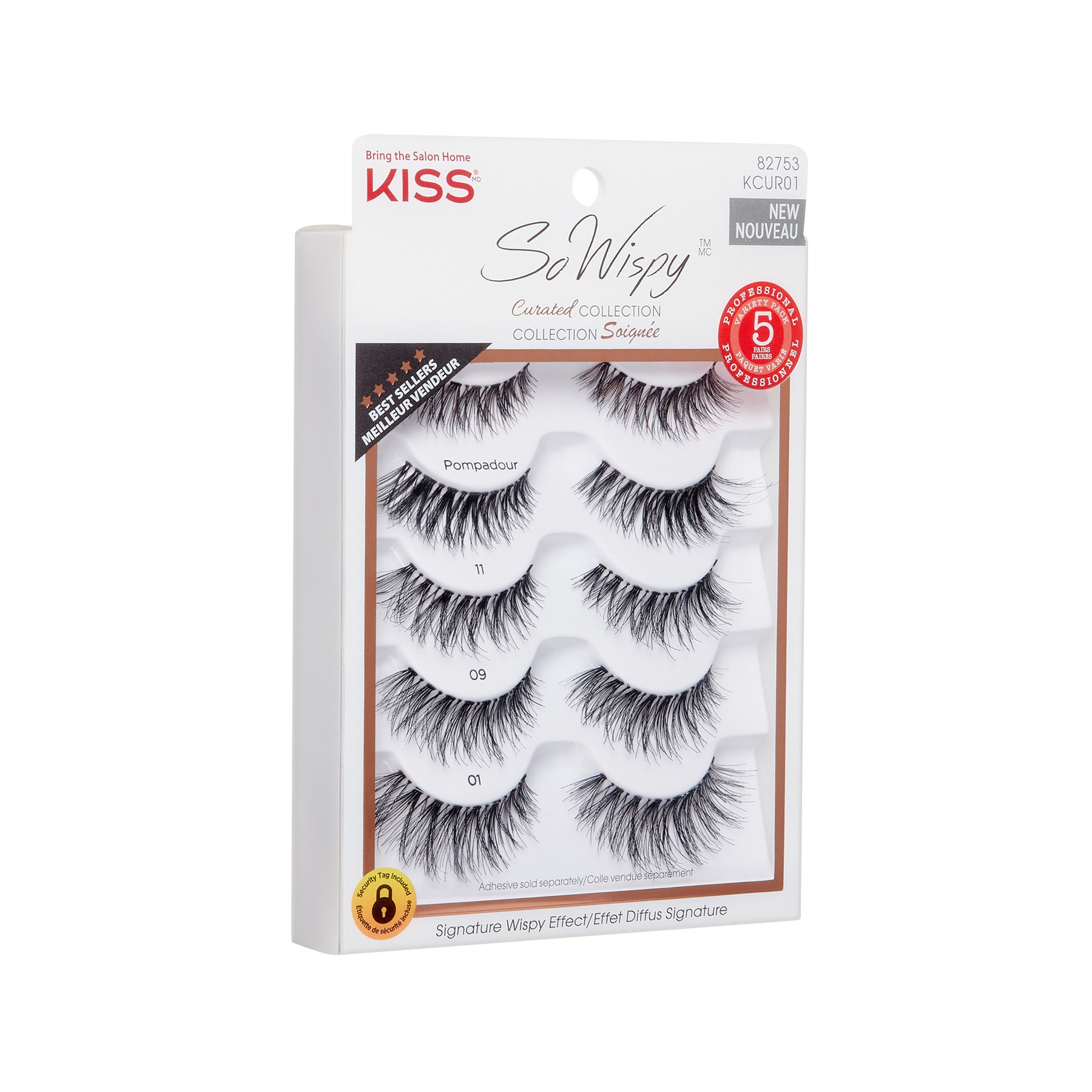 slide 3 of 5, KISS so Wispy Curated Collection, Bestsellers, False Eyelashes, Multipack, 1 ct