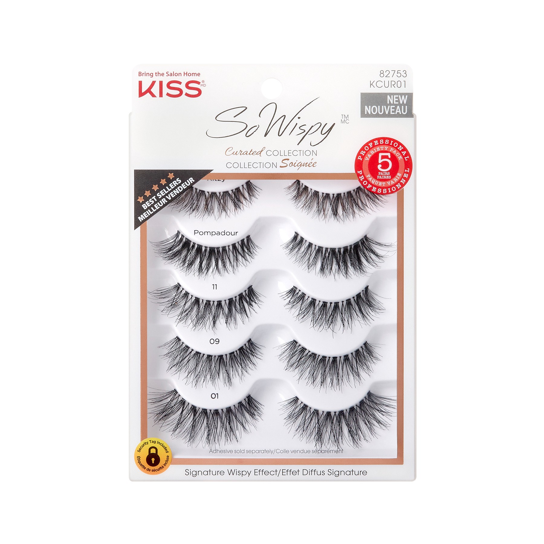 slide 1 of 5, KISS so Wispy Curated Collection, Bestsellers, False Eyelashes, Multipack, 1 ct
