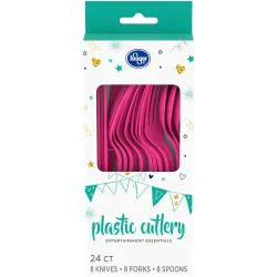 Kroger Home Sense Plastic Cutlery - Pink