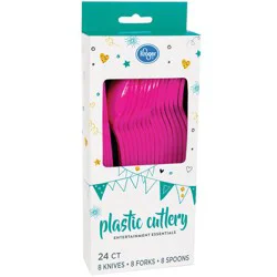 Kroger Home Sense Plastic Cutlery - Pink