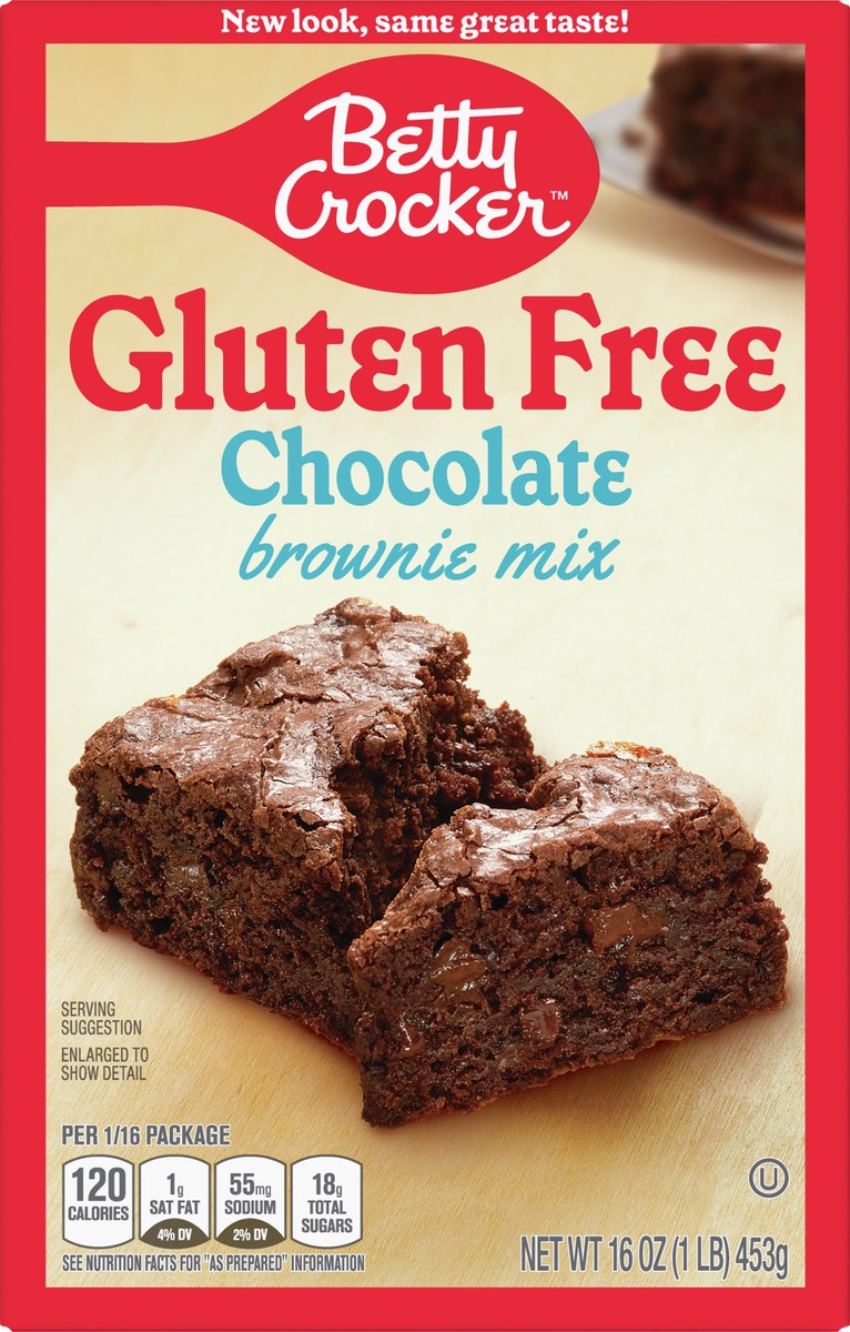 slide 9 of 9, Betty Crocker Gluten Free Chocolate Brownie Mix, 16 oz., 16 oz