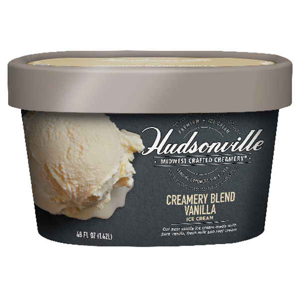 slide 1 of 1, Hudsonville Ice Cream Creamery Blend Vanilla, 48 oz