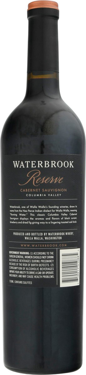 slide 6 of 9, Waterbrook Winery Cab/Sauv, 750 ml