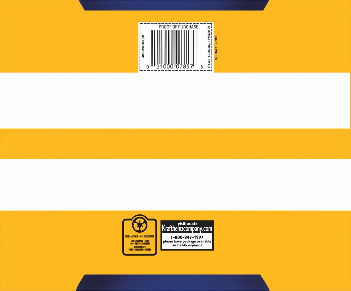 slide 5 of 9, Velveeta Shells & Cheese Original Shell Pasta & Cheese Sauce Meal, 8 ct Pack, 12 oz Boxes, 8 ct