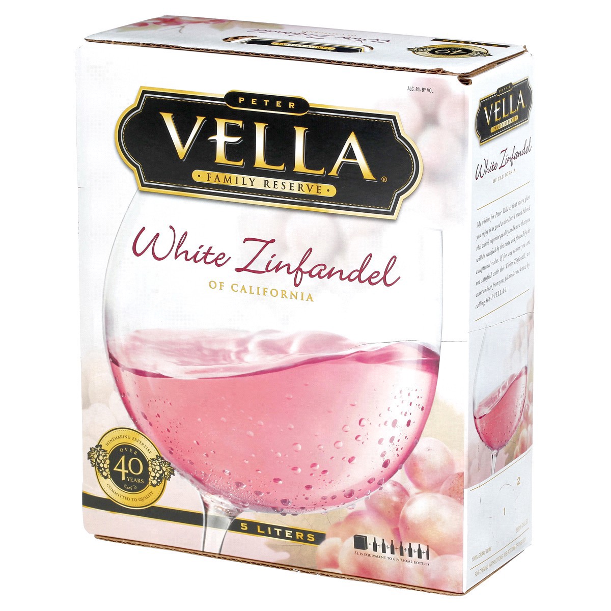 slide 2 of 7, Peter Vella White Zinfandel Wine, 5 liter