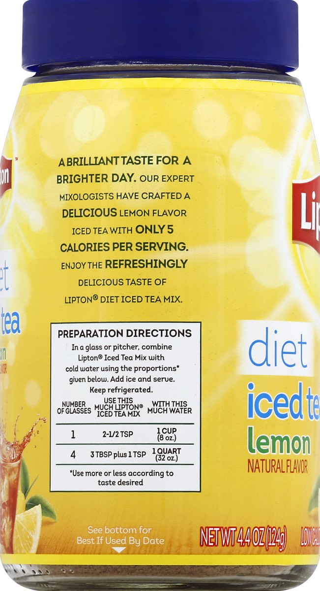 slide 2 of 6, Lipton Black Iced Tea Mix Diet Lemon- 15 qt, 15 qt