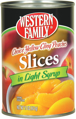 slide 1 of 1, Western Family Yellow Peaches Slices X-Lig, 15 oz