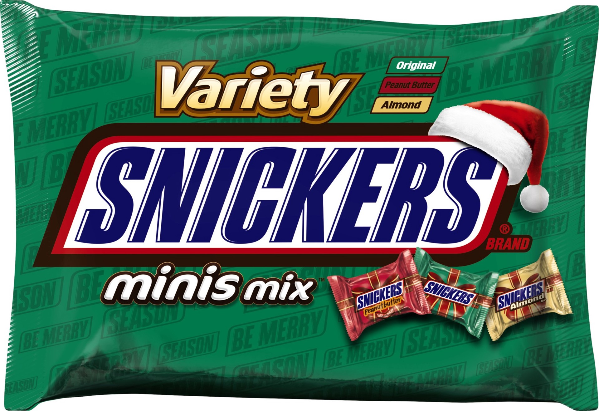 slide 1 of 2, Snickers Holiday Minis Size Chocolate Bars Variety Mix Christmas Candy Bag, 17.67 oz, 17.67 oz