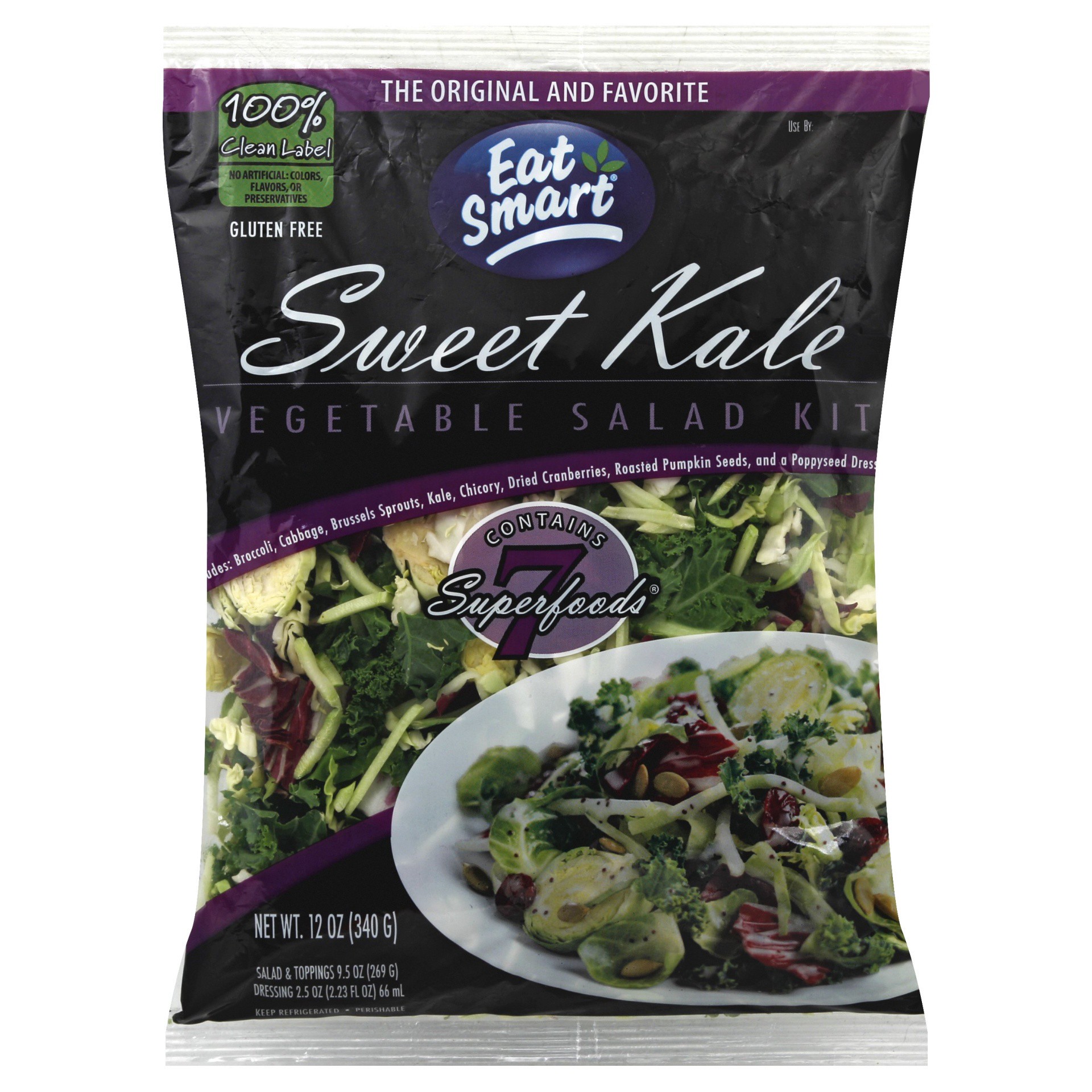 slide 1 of 3, Eat Smart Chopped Sweet Kale Salad Kit 12 oz, 12 oz