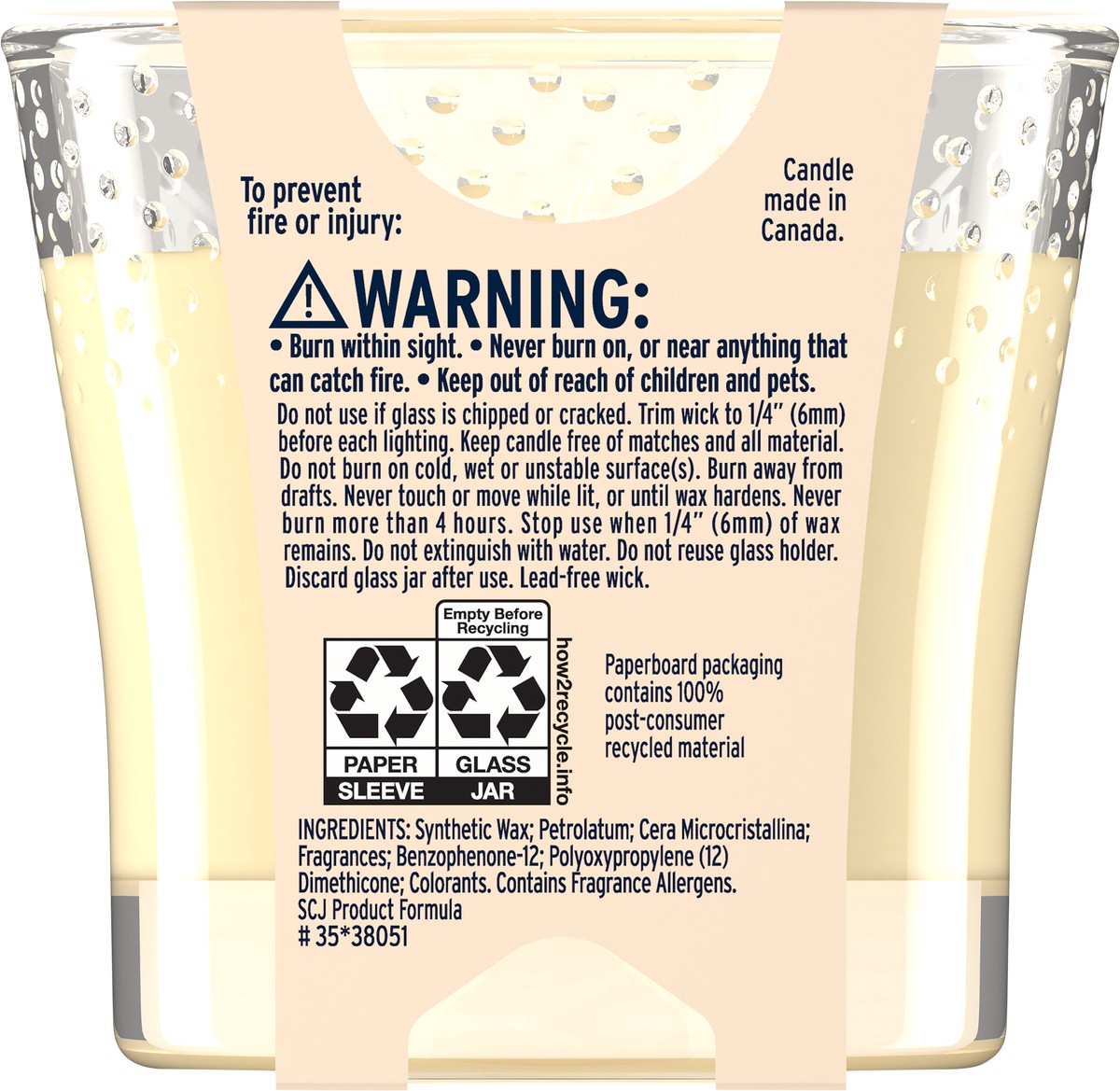 slide 2 of 5, Glade Coastal Sunshine Citrus Candle 1 ea, 3.4 oz