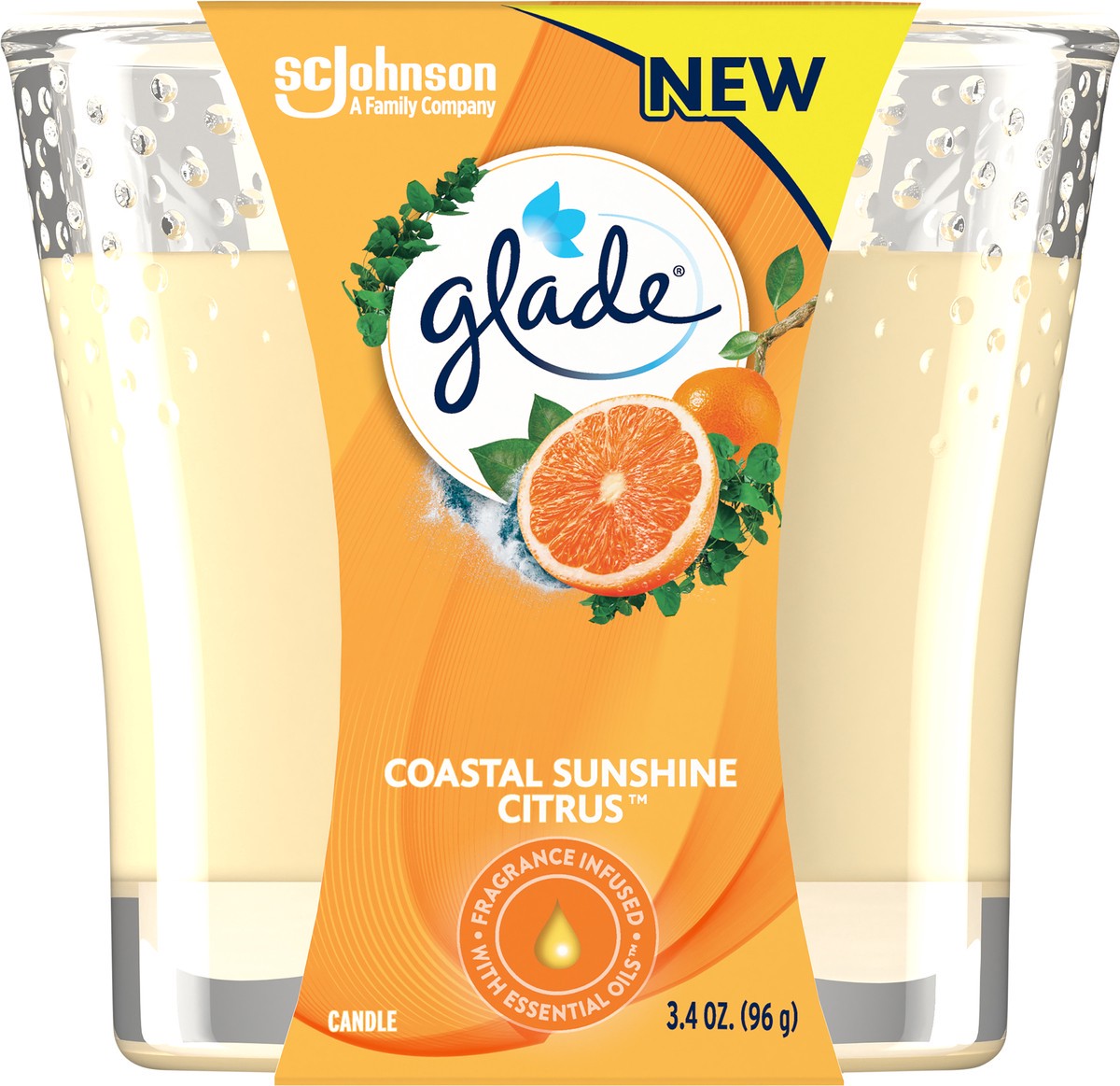 slide 5 of 5, Glade Coastal Sunshine Citrus Candle 1 ea, 3.4 oz
