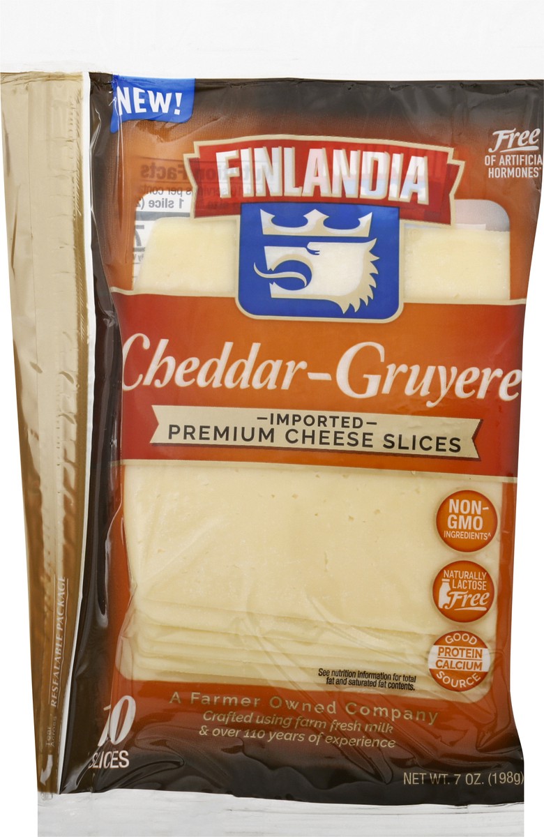 slide 1 of 1, Finlandia Cheddar-Gruyere Imported Slice - 7 Oz, 7 oz