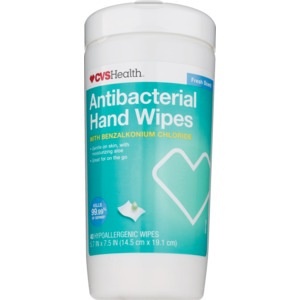 slide 1 of 1, CVS Health Antibacterial Hand Wipes, 40 ct