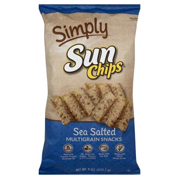 slide 1 of 6, SunChips Multigrain Snacks, Sea Salted, 9 oz