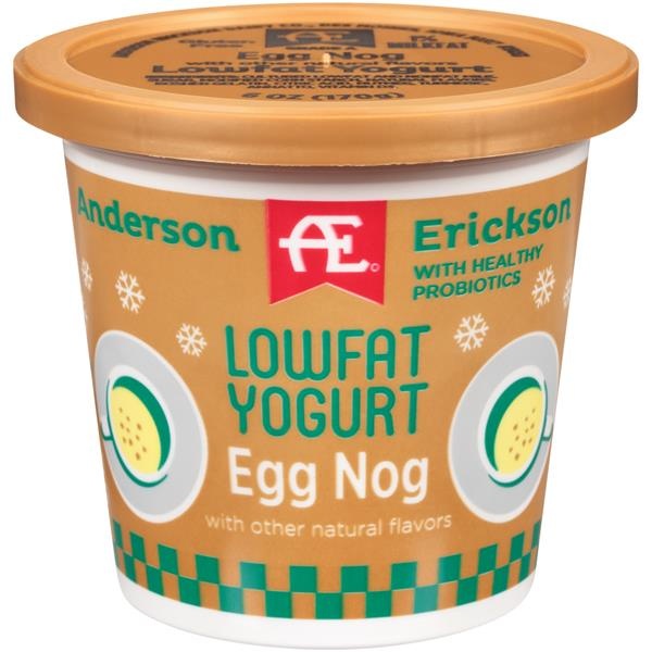 slide 1 of 1, Anderson Erickson Dairy Anderson Erickson Egg Nog Lowfat Yogurt, 6 oz