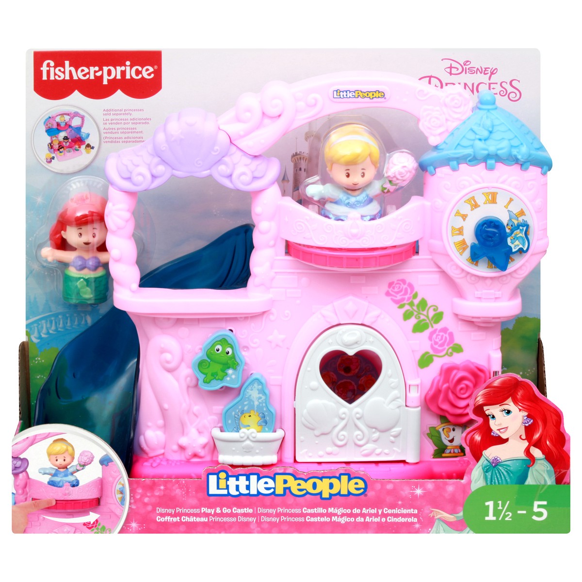 slide 1 of 9, Fisher-Price - Disney Princess Play & Go Castle by Little People, 1 ct