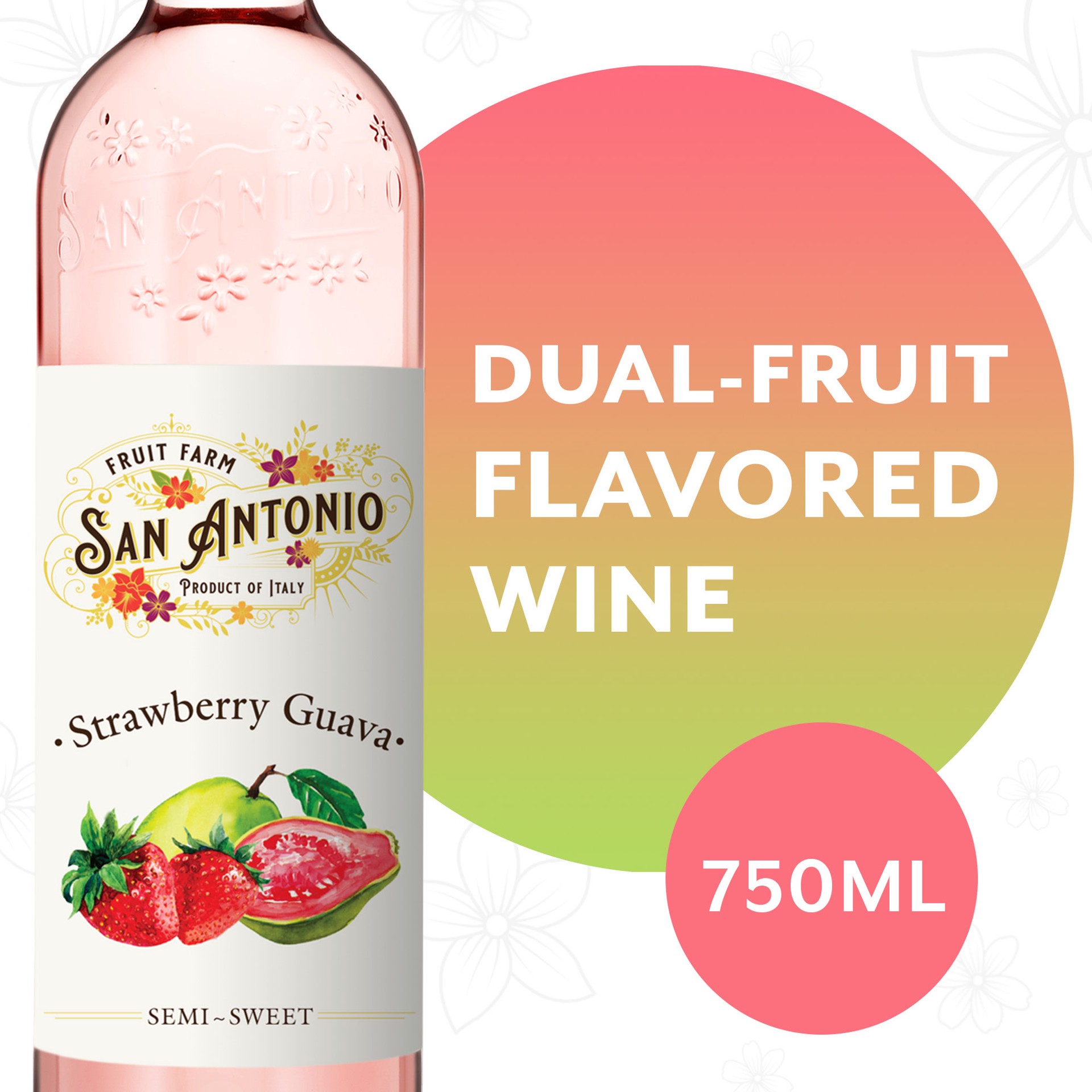 slide 7 of 9, San Antonio Fruit Farm Strawberry Guava Semi-Sweet Rose Wine 750mL, 750 ml