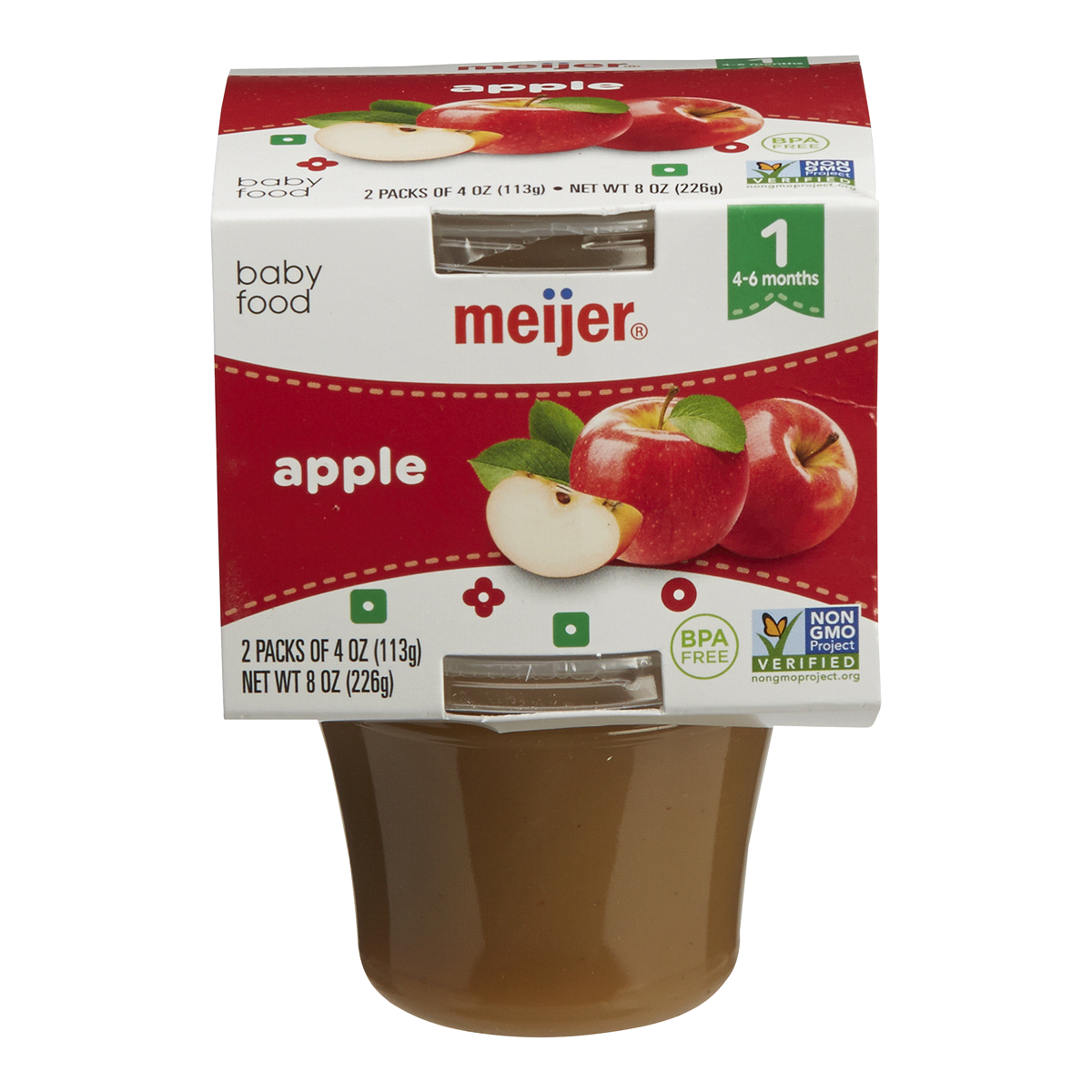 slide 1 of 5, Meijer Baby Food Apple of, 2 ct; 4 oz