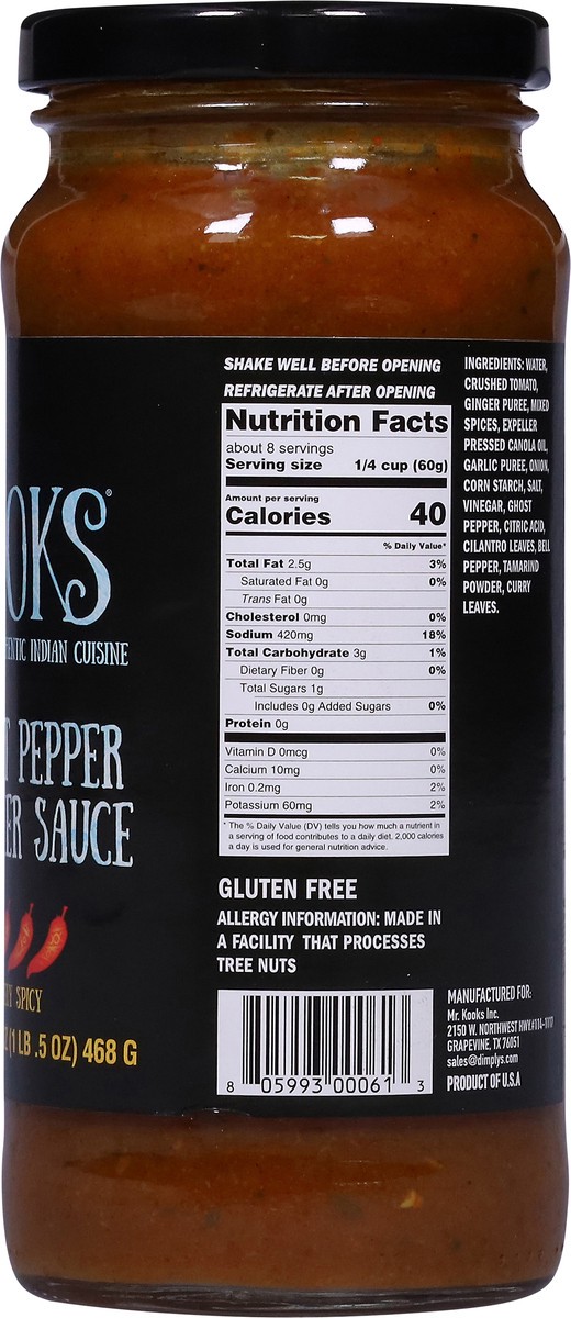 slide 12 of 14, Mr. Kooks Extremely Spicy Ghost Pepper Simmer Sauce 16.5 oz, 16.5 oz