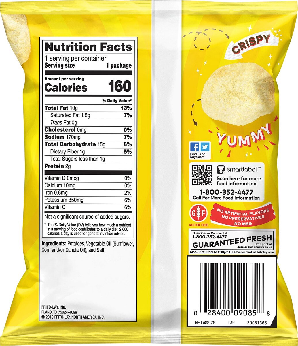 slide 3 of 3, Lay's Potato Chips, 1 oz