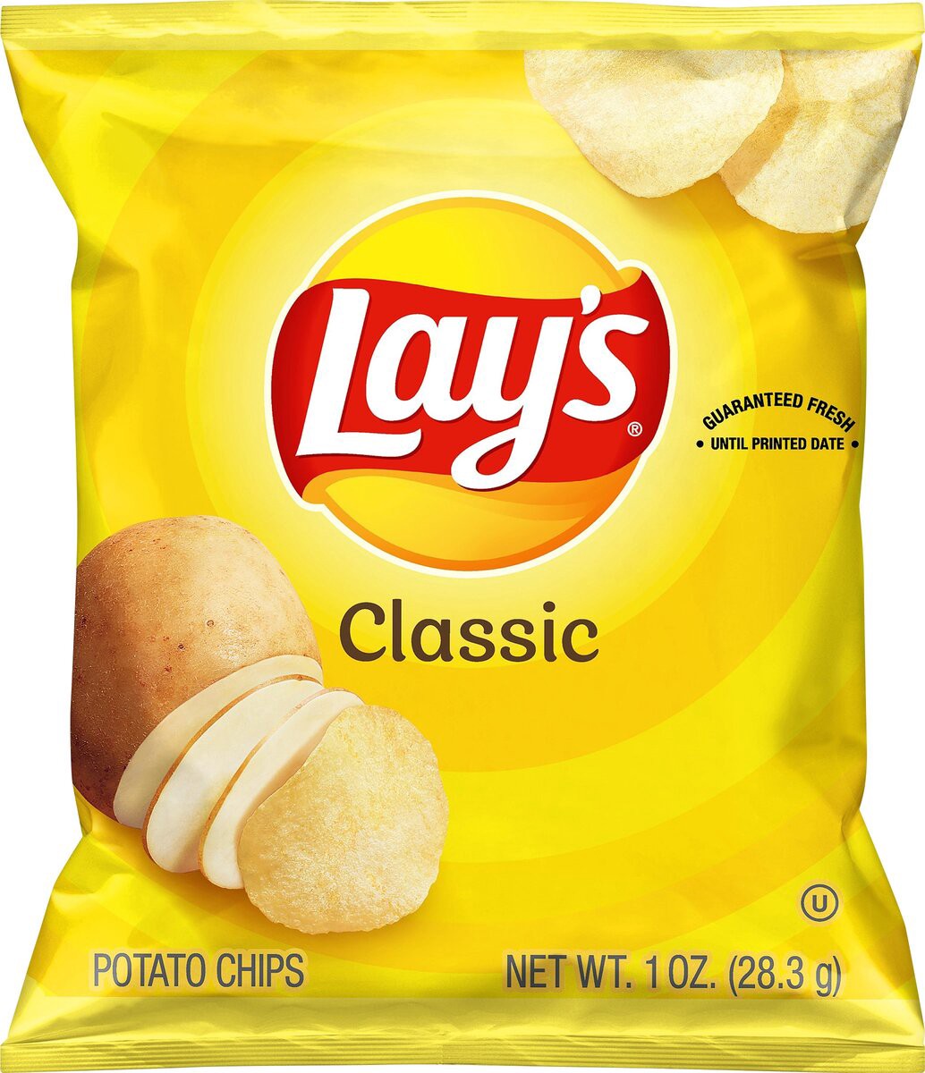 slide 2 of 3, Lay's Potato Chips, 1 oz