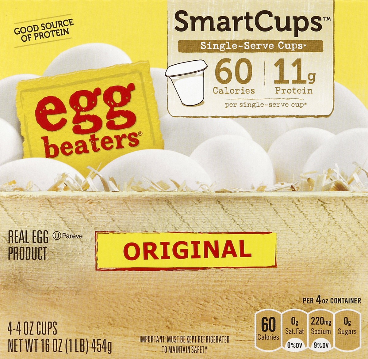 slide 4 of 4, Egg Beaters Egg Product, Real, Original, SmartCups, 4 ct