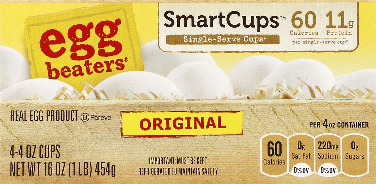 slide 2 of 4, Egg Beaters Egg Product, Real, Original, SmartCups, 4 ct