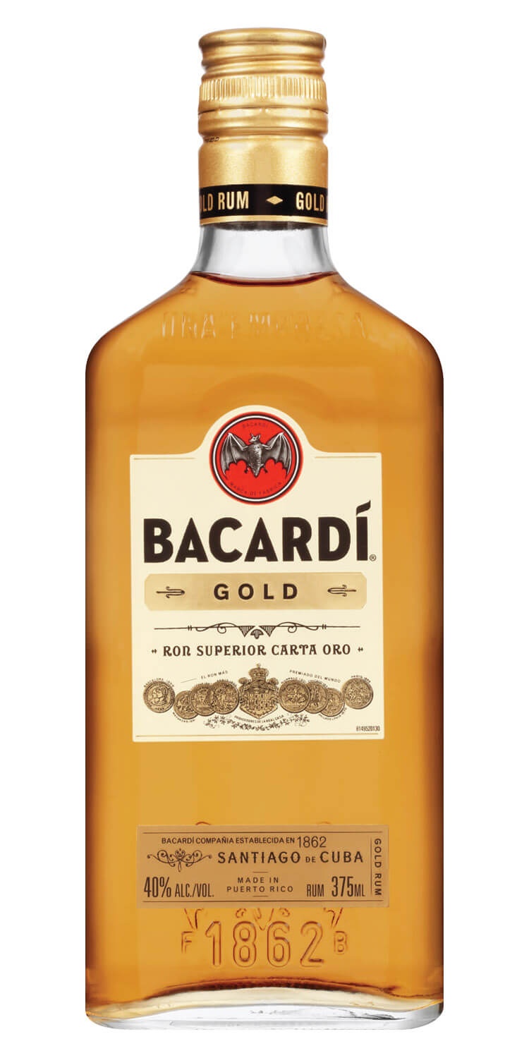 slide 1 of 1, Bacardi Gold Rum, 375 ml