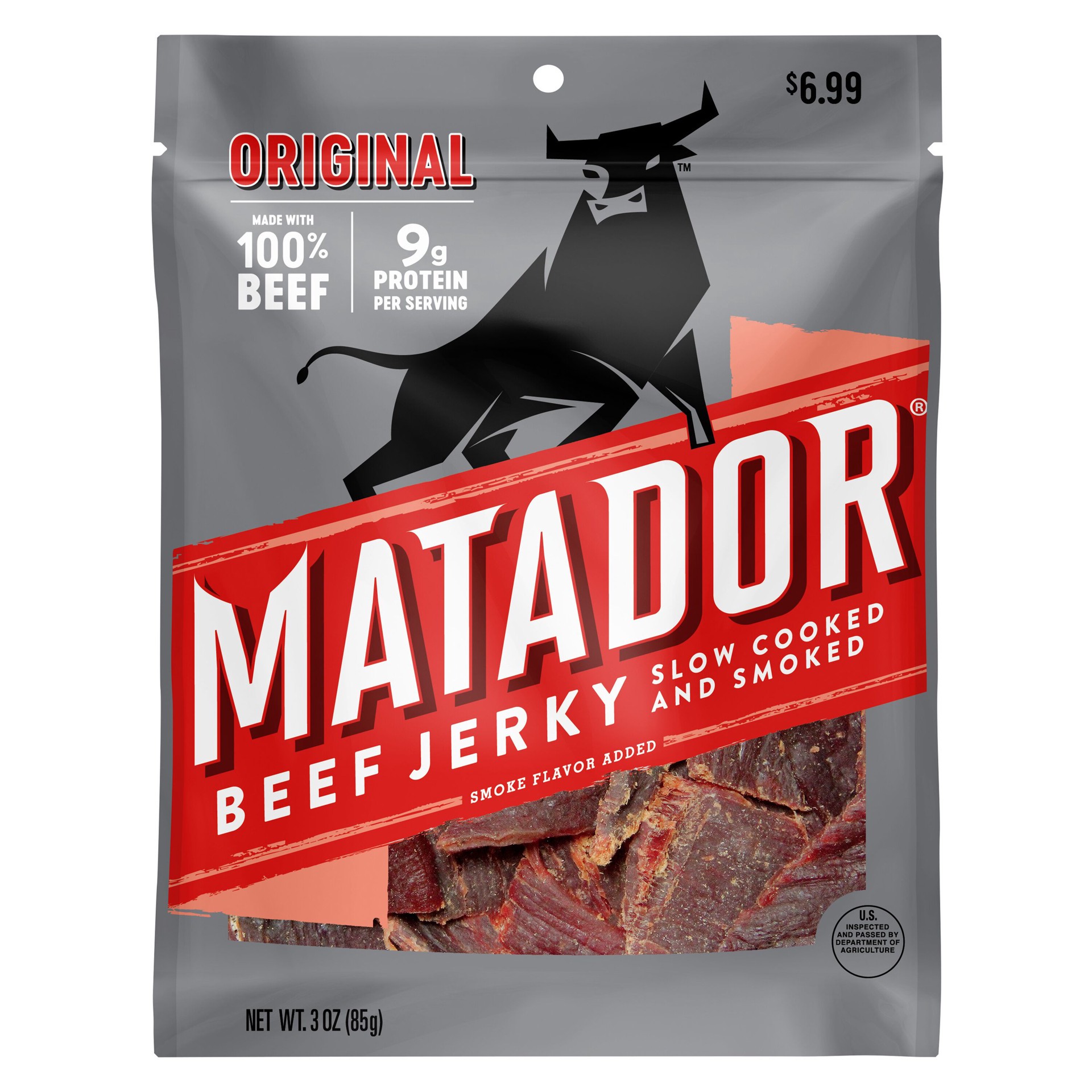 slide 1 of 2, Matador Original Beef Jerky, 3 oz