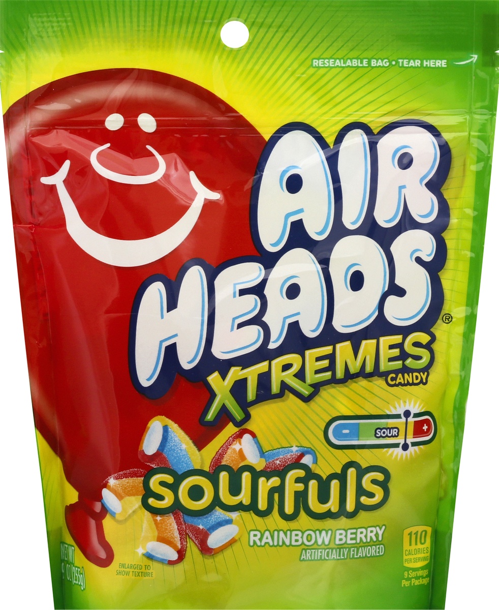 slide 9 of 10, Airheads Xtremes Sourfuls, Rainbow Berry, 9 oz