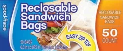 Easy Pack Sandwich Zip Bags
