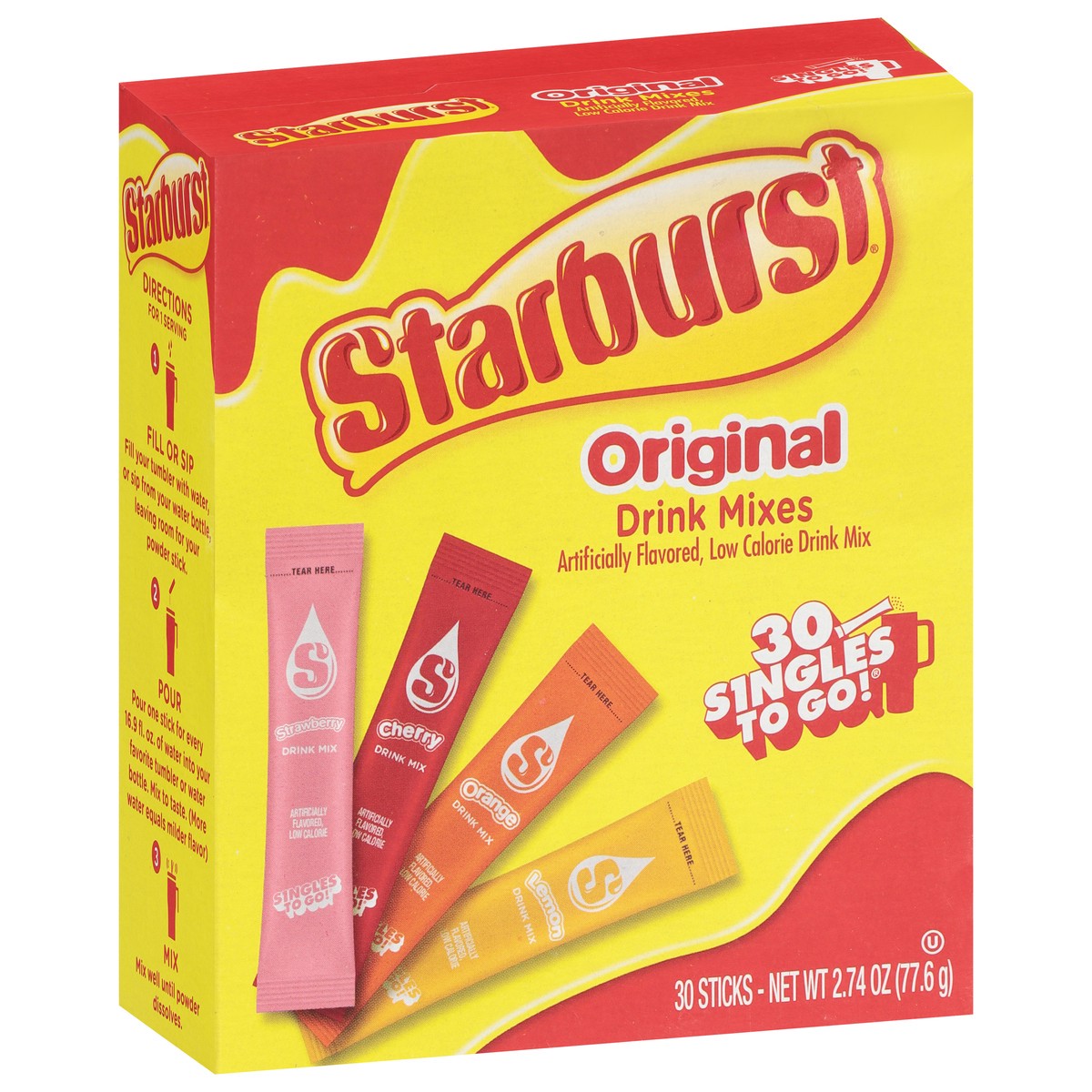 slide 4 of 4, Starburst Original Drink Mixes Vrty Pck, 30 ct