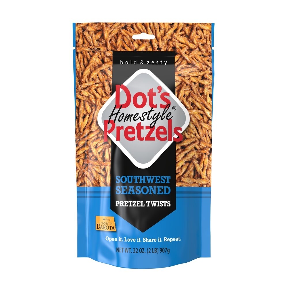 slide 1 of 1, Dot's Homestyle Pretzels Southwest Seasoned Pretzel Twists, 32 oz