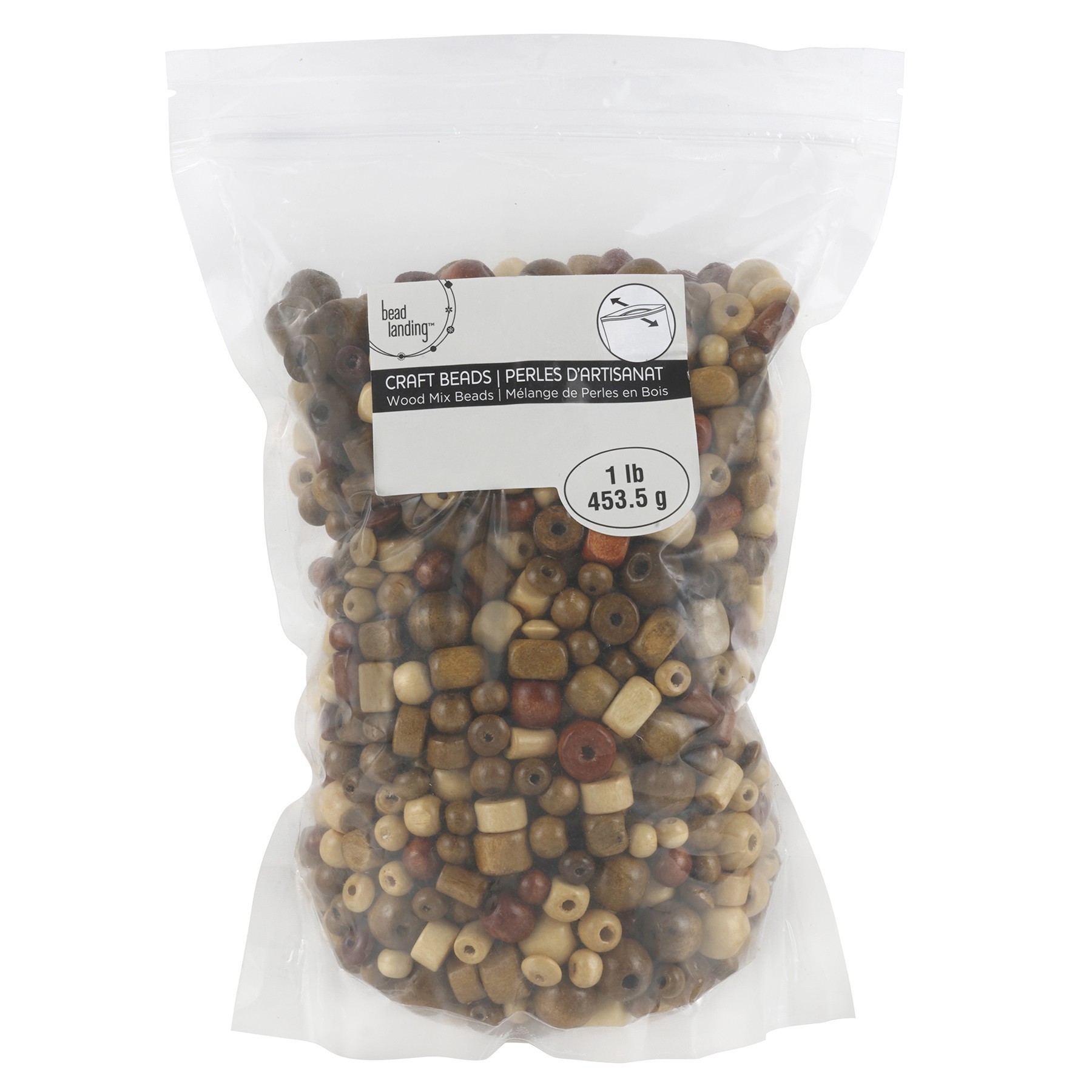 slide 2 of 3, Wooden Craft Beads By Bead Landing, 453.5 gram