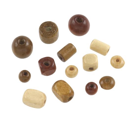 slide 1 of 3, Wooden Craft Beads By Bead Landing, 453.5 gram