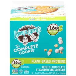 Lenny & Larry's White Chocolate Flavored Macadamia Cookies 12 - 4 oz ea